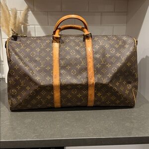 Louis Vuitton Bandouliere 50 Keepall with Lock and Keys